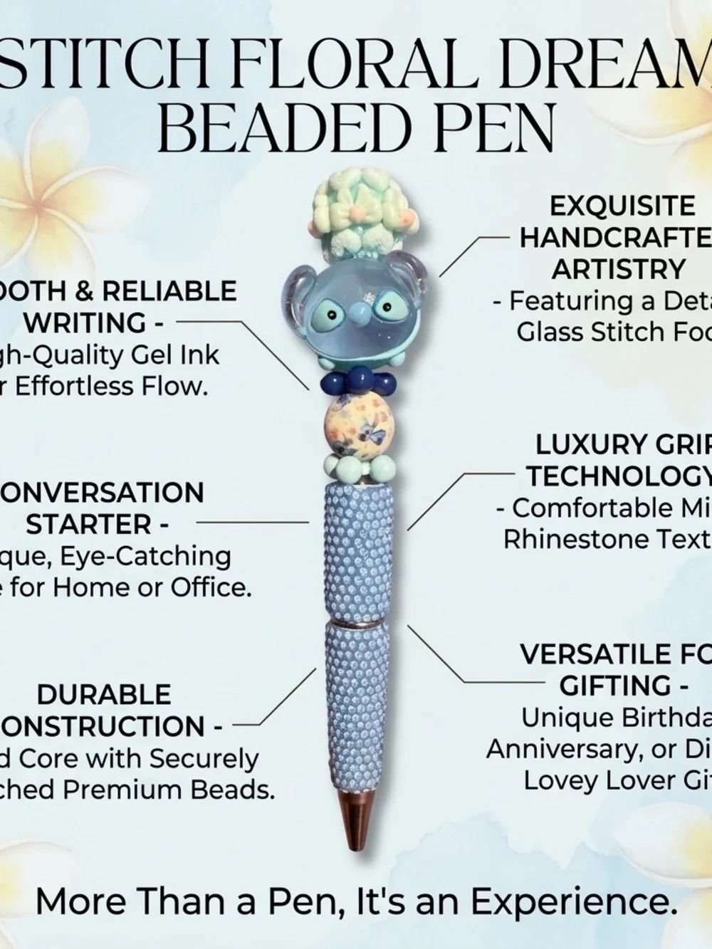Stitch Floral Dream Beaded Pen
